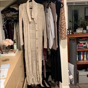 Floor length cardigan